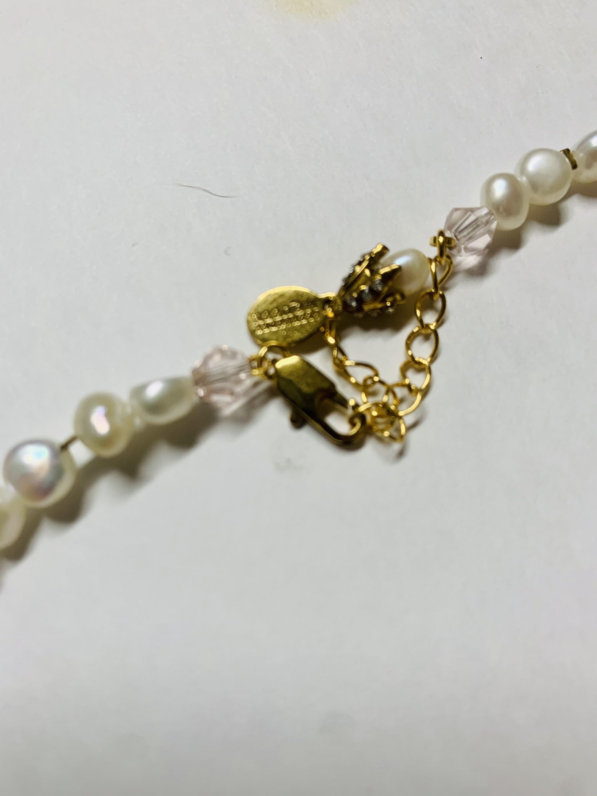 Alexander McQueen Pearl Gold Morganite Gothic Dress Necklace - Image 5