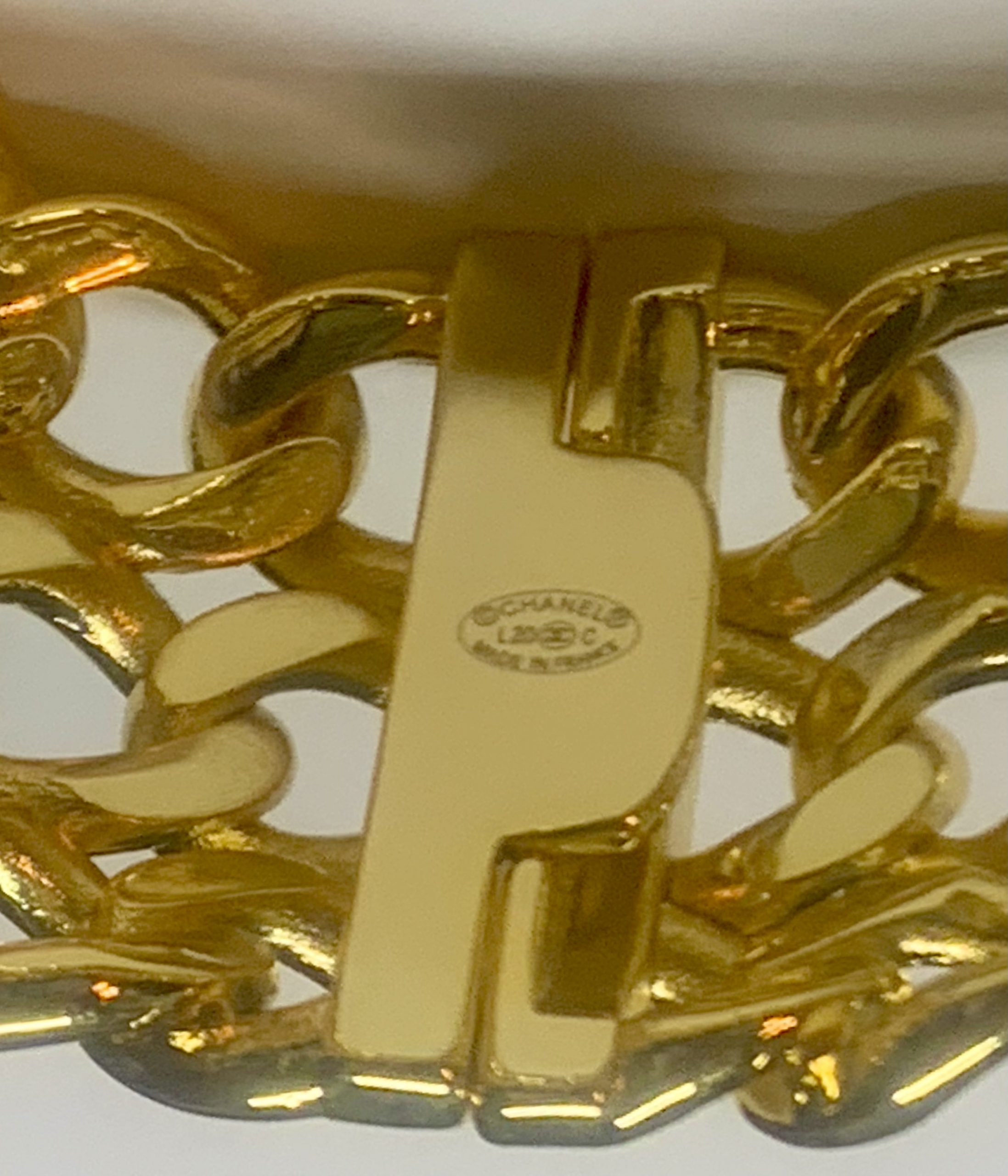 Chanel Logo Bracelet | Chanel Gold Bangle Logo Bracelet | Chanel Gold Bracelet - Image 5