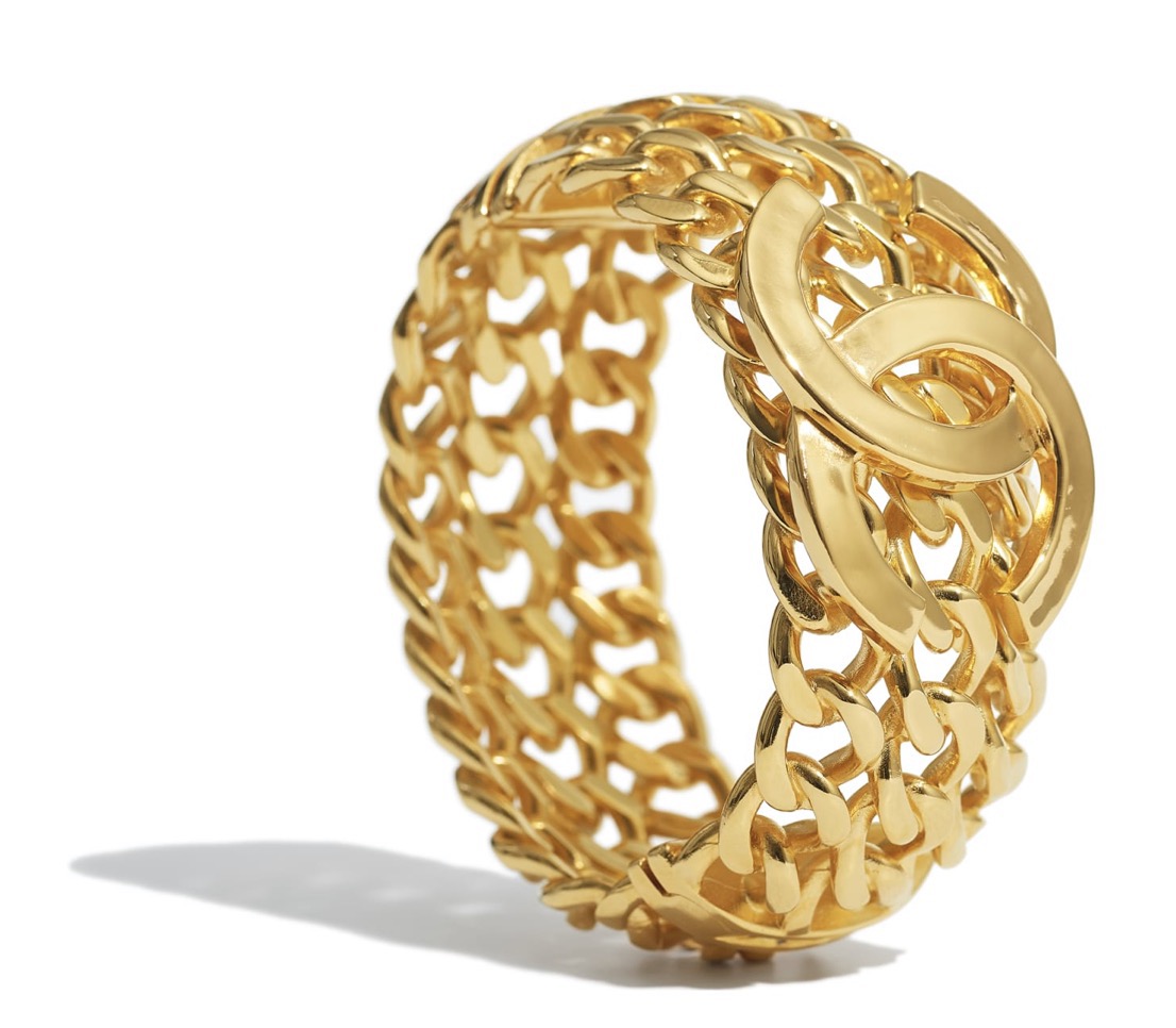 Chanel Logo Bracelet | Chanel Gold Bangle Logo Bracelet | Chanel Gold Bracelet - Image 2