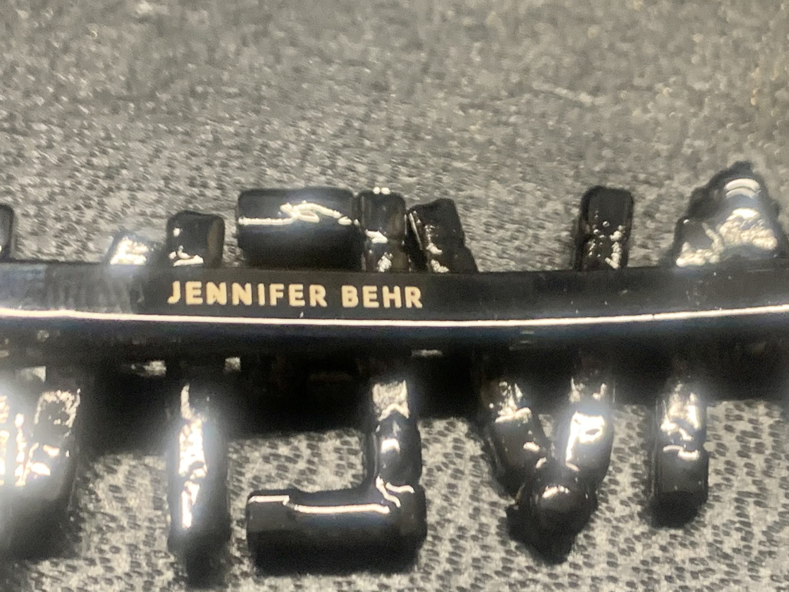 Jennifer Behr White Rhinestone Heaven Hair Barrette, SIGNED - Image 3