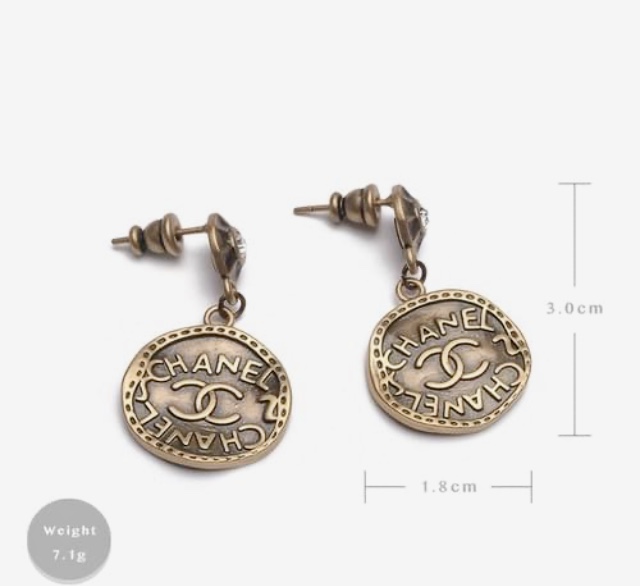 Chanel Bronze Coin Earrings | Chanel Double Sided Coin Earrings - Image 3