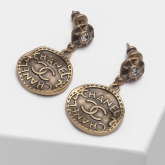 Chanel Bronze Coin Earrings | Chanel Double Sided Coin Earrings