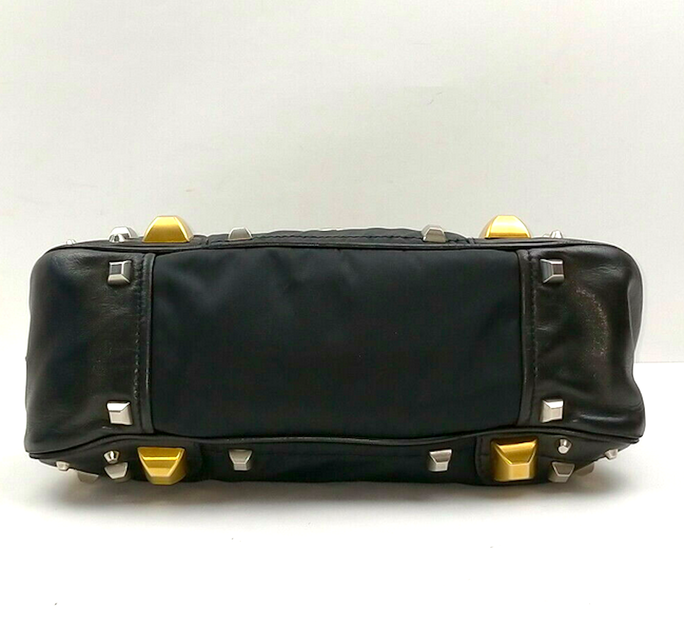 Prada Black Studded Handbag - Image 9