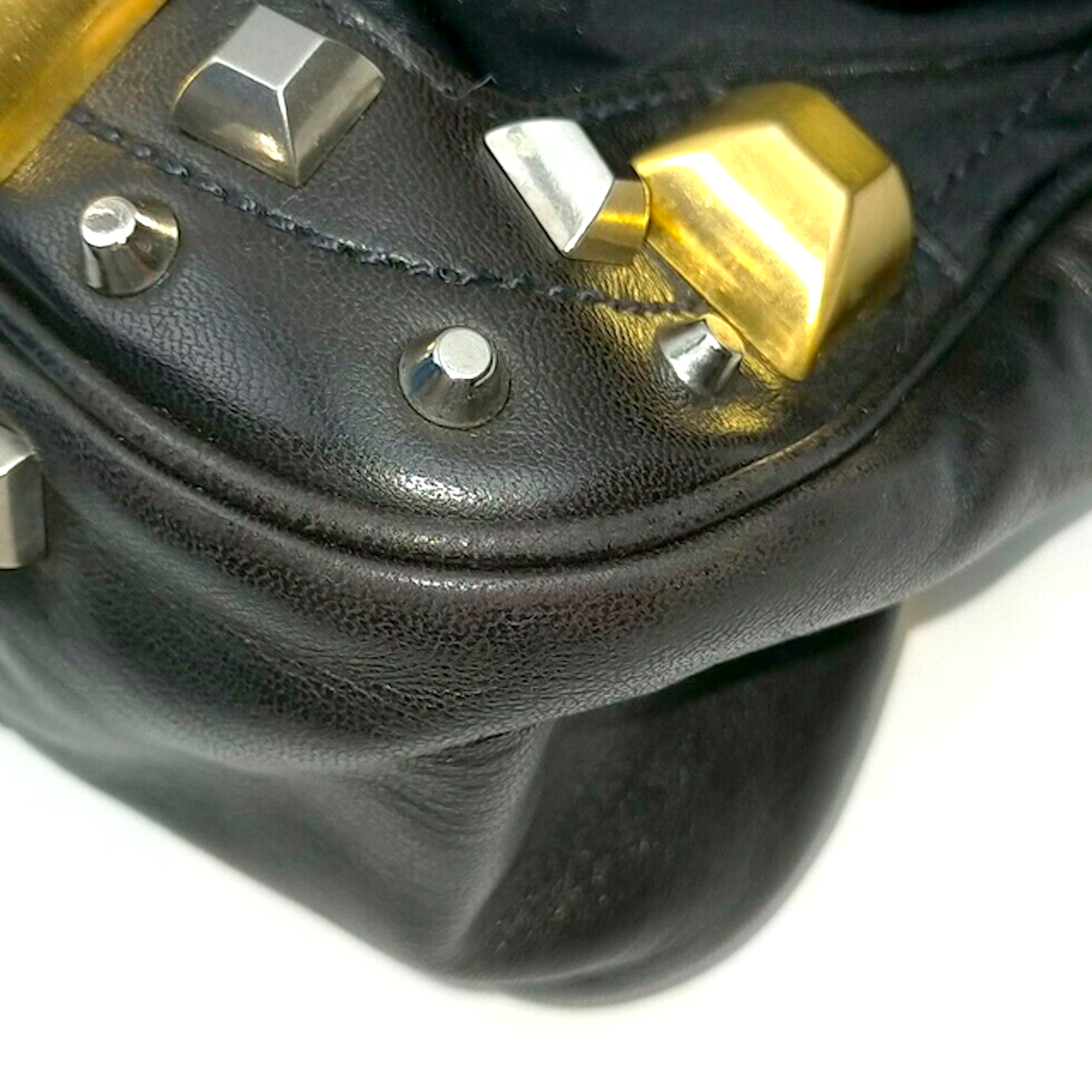 Prada Black Studded Handbag - Image 8