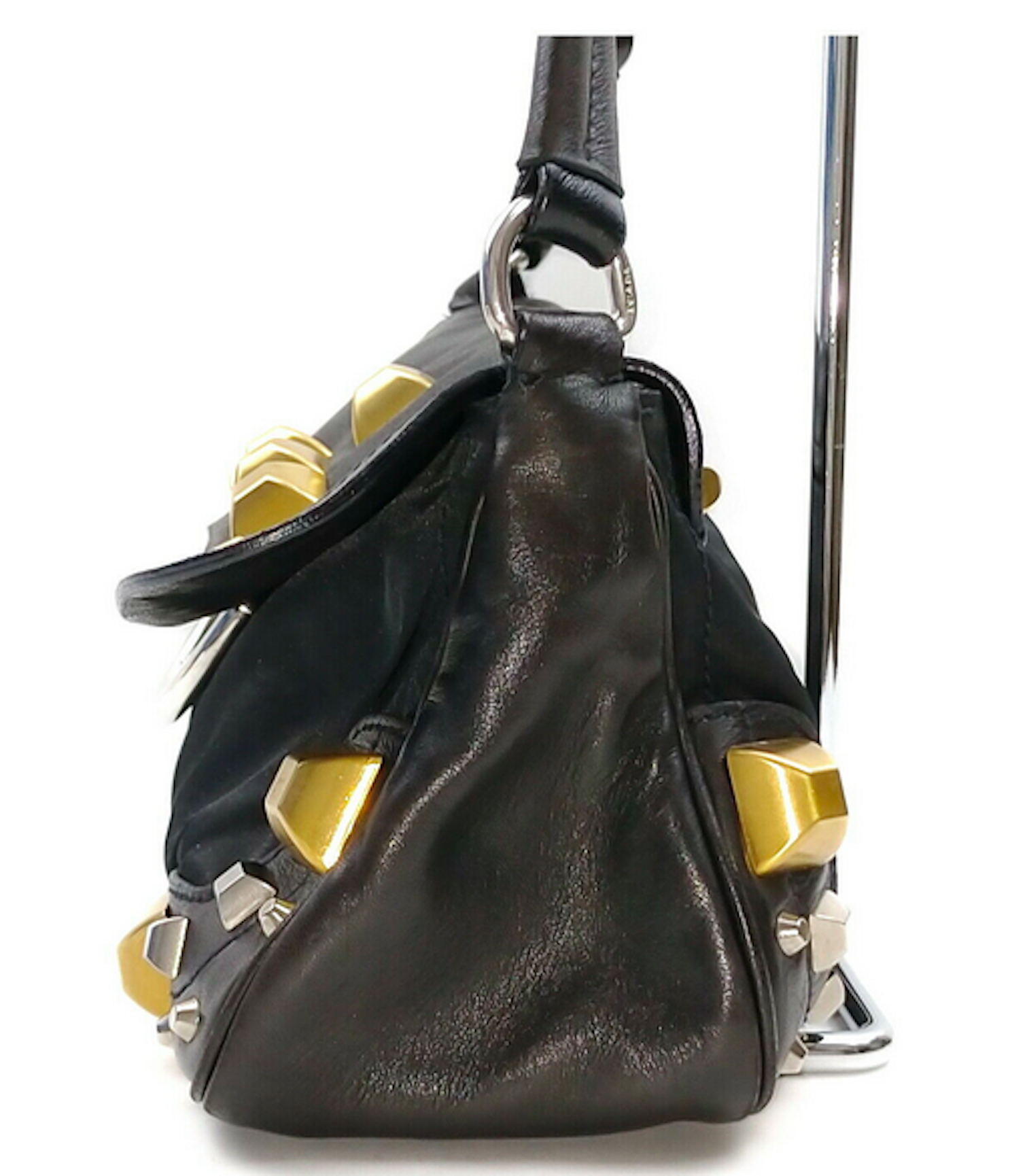 Prada Black Studded Handbag - Image 3