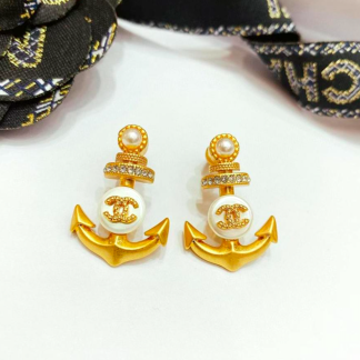 Chanel Anchor Gold Earrings | Chanel Anchor Studs