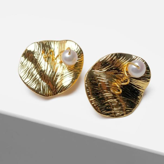 CELINE Pearl Gold Clip-On Earrings