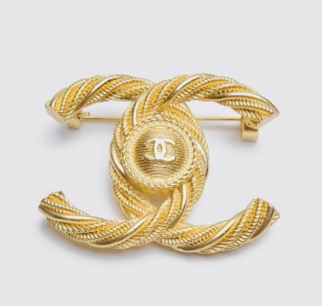 Gold buy Chanel Brooch