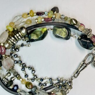 Real Natural Gemstone Bracelet | Handmade 7.5 inch Silver Bracelet