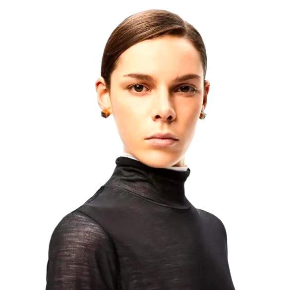 Loewe Logo Earrings | Signed Loewe Earrings | Loewe Studs | Authentic Loewe Earrings - Image 2