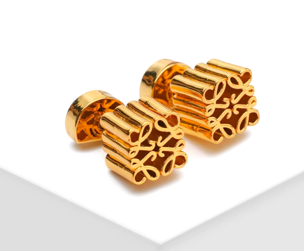 Loewe Logo Earrings | Signed Loewe Earrings | Loewe Studs | Authentic Loewe Earrings