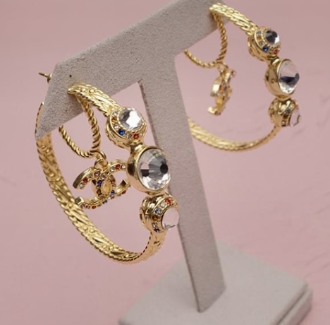 Chanel Gold Hoop Earrings