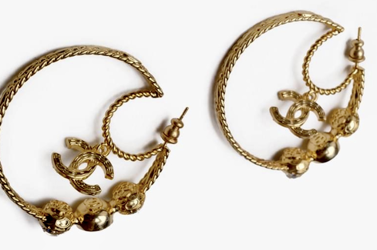Chanel Gold Hoop Earrings
