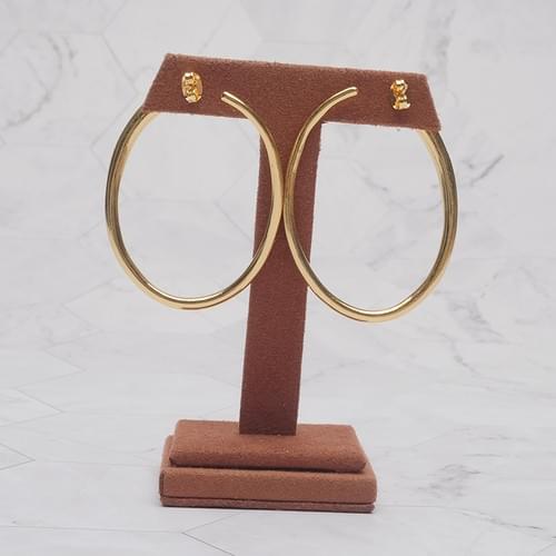 CELINE Snake Gold Hoop Earrings - Image 2