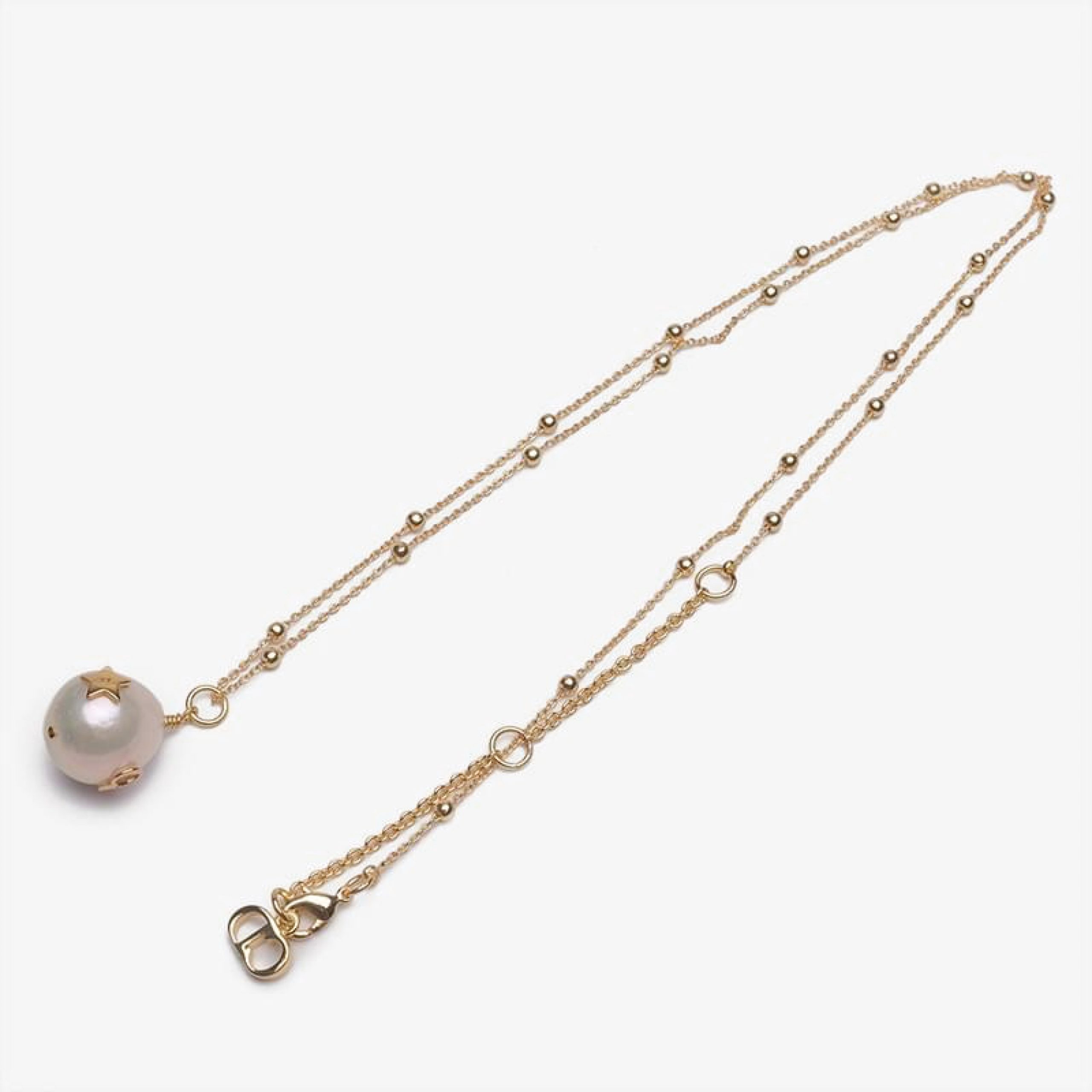 Christian Dior Gold Pearl Necklace | Dior Pearl Necklace