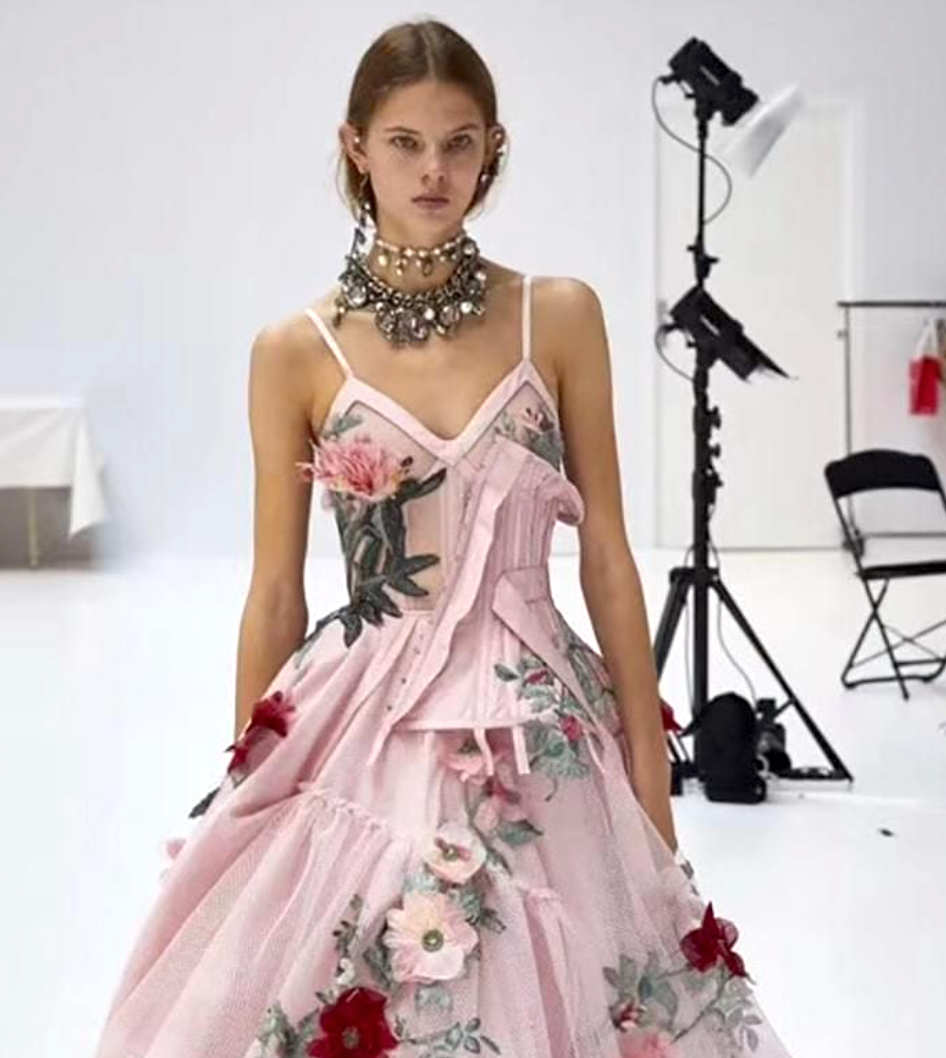 Alexander McQueen Silver Crystal Beaded Pearl Necklace | Authentic Alexander McQueen Necklace - Image 2